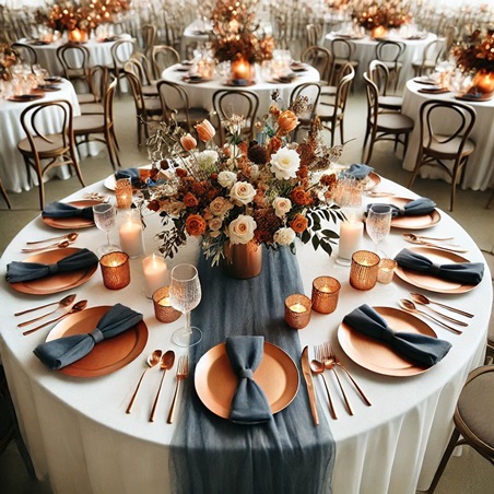 إليكِ الألوان الأكثر شيوعاً في حفلات الزفاف بموسم الخريف